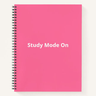 „Studienmodus aktiviert“ Rosa Studentennotebook Notizblock