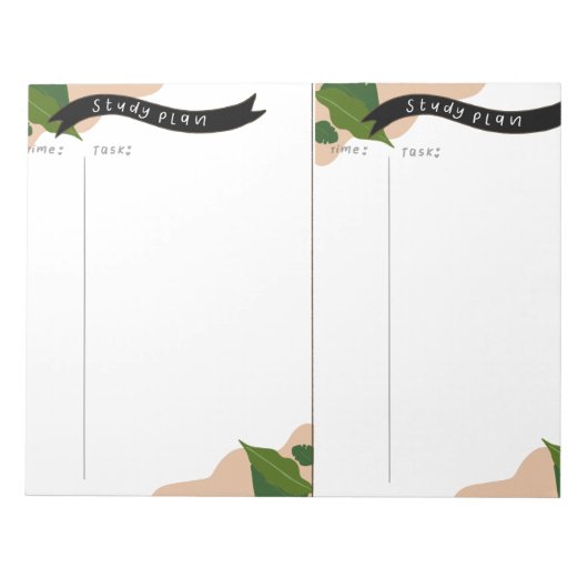 Studienplan Notizblock (Vorderseite)