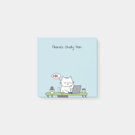 Studienplan oder Personalisierter Plan für niedlic Post-it Klebezettel (Vorderseite)