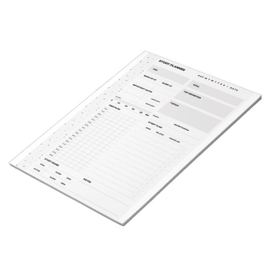 Studienplaner Notizblock (angewinkelt)