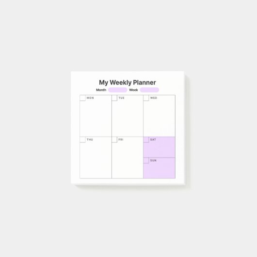 Studienplaner Post-it Klebezettel (Vorderseite)