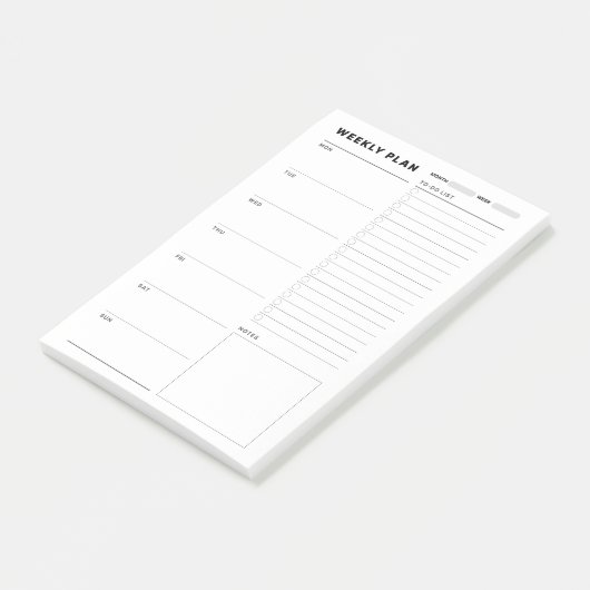 Studienplaner Post-it Klebezettel (angewinkelt)