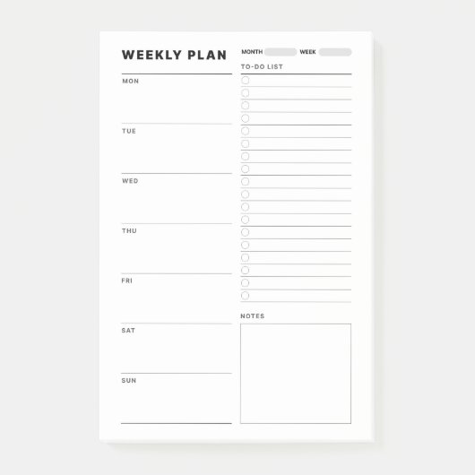 Studienplaner Post-it Klebezettel (Vorderseite)