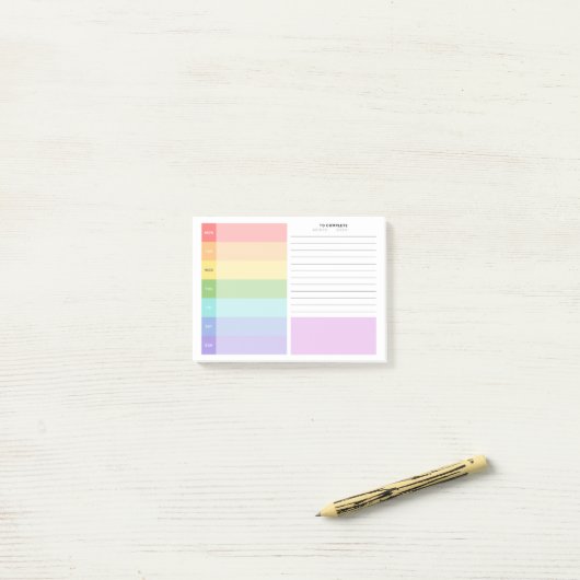 Studienplaner Post-it Klebezettel (Auf Schreibtisch)