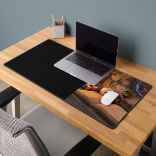 Studienzimmer eines mittelalterlichen Fantasy-Zaub Schreibtischunterlage