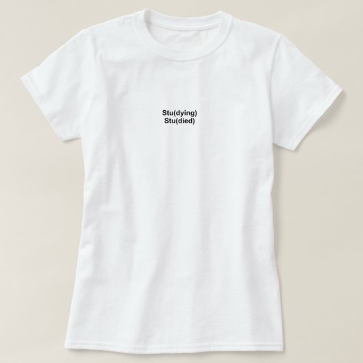 Studieren des studierten T-Shirts (Design vorne)