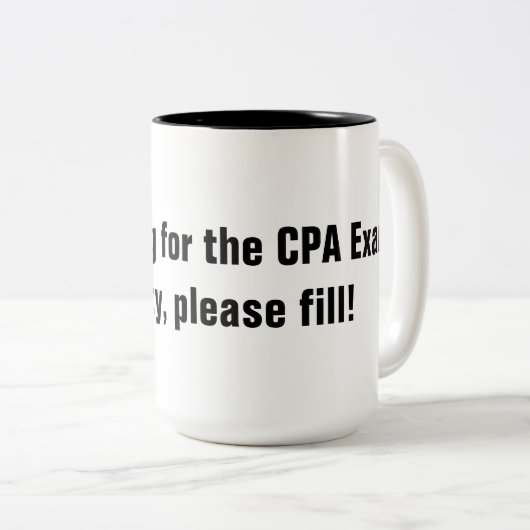 Studieren für die CPA Prüfungs-Tasse Zweifarbige Tasse (VorderseiteRechts)