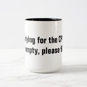 Studieren für die CPA Prüfungs-Tasse Zweifarbige Tasse (Mittel)