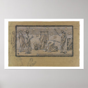 Studieren Sie für Battledore und Shuttlecock, Poster