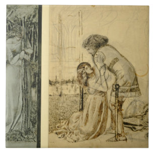 Studieren Sie für die gemalten Platten auf dem St- Fliese