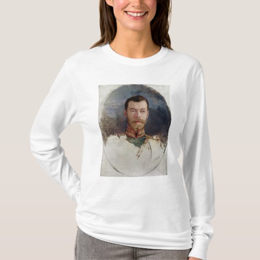 Studieren Sie für ein Porträt des Zars Nicholas II T-Shirt (Vorderseite)