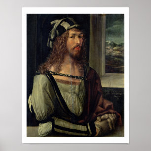 Studieren Sie für Selbstporträt mit einem Poster