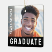 Studierende Abschluss Foto modern schwarz Keramikornament (Links)