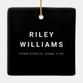 Studierende Abschluss Foto modern schwarz Keramikornament (Rückseite)