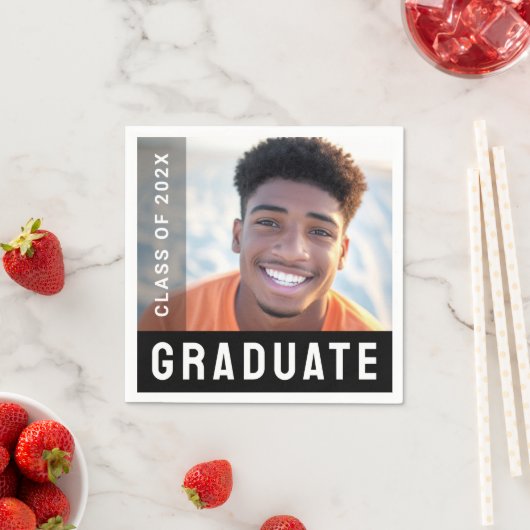 Studierende Abschluss Foto modern Serviette (Beispiel)