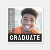 Studierende Abschluss Foto modern Serviette (Vorderseite)