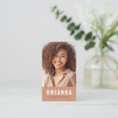 Studierende Abschluss Vernetzung Foto Terracotta Visitenkarte (Stehend Vorderseite)