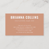 Studierende Abschluss Vernetzung Foto Terracotta Visitenkarte (Rückseite)