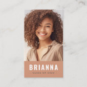 Studierende Abschluss Vernetzung Foto Terracotta Visitenkarte (Vorderseite)