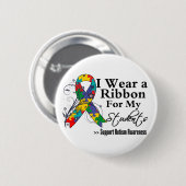 Studierende - Autismus Ribbon Button (Vorne & Hinten)