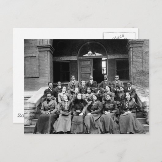 Studierende der Fisk University: 1899 Postkarte (Vorne/Hinten)