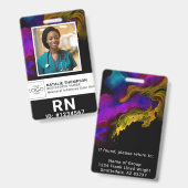 Studierende des Gesundheitswesens, die sich für da Ausweis (Front & Back)