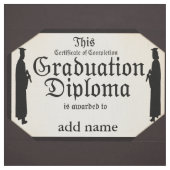 Studierende mit Stehendem Diplom Stoff (Muster)