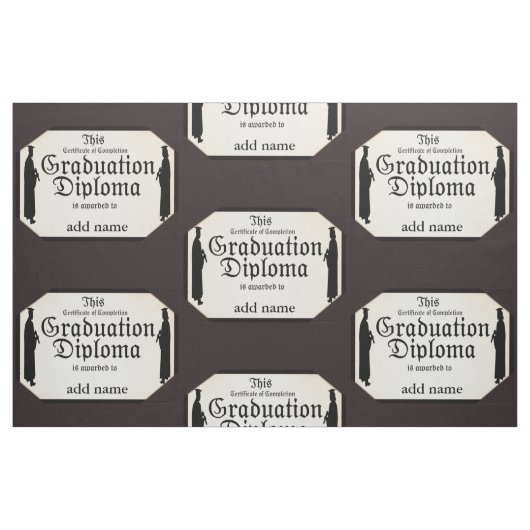 Studierende mit Stehendem Diplom Stoff (Fat Quarter (45,7 x 55,9 cm))