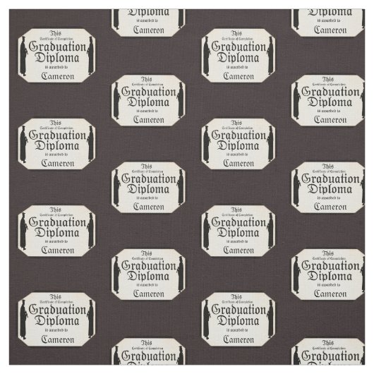 Studierende mit Stehendem Diplom Stoff (Muster)