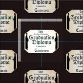 Studierende mit Stehendem Diplom Stoff (Kachel)