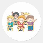 Studierende Runder Aufkleber (Vorderseite)