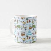 Studierende, Schule, Cartoon-Muster Kaffeetasse (Vorderseite Links)