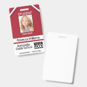 Studierendes Foto - Rot Ausweis (Vorder- & Rückseite)