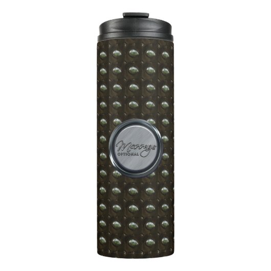 Studiertes Leder 2 Thermische Tumoren Thermosbecher (Vorderseite)