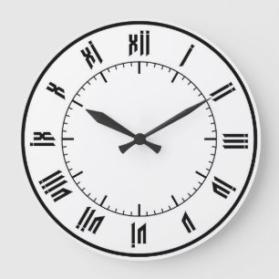 studio432hz roman wall clock große wanduhr