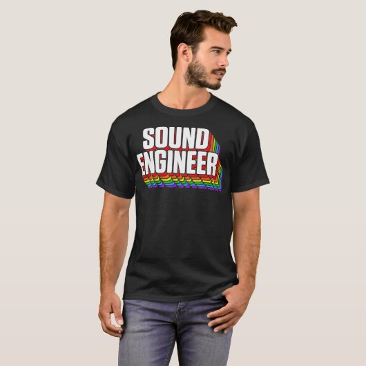 Studio Audio Engineer Fun Sing Sound Typ Tech T-Shirt (Vorne ganz)