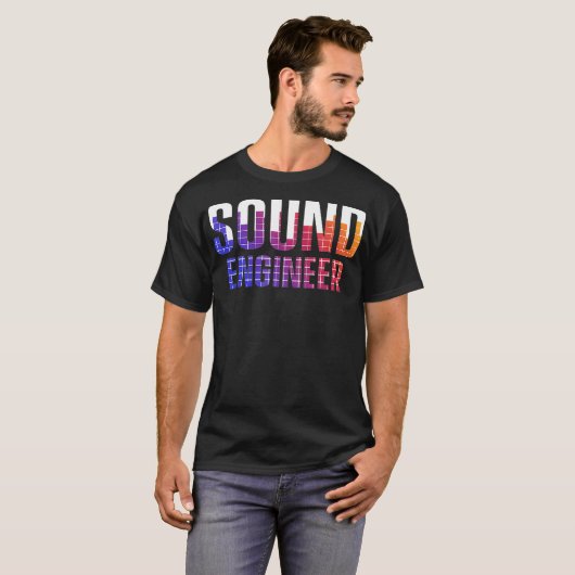 Studio Audio Engineer Tools Sound Typ Tech T-Shirt (Vorne ganz)