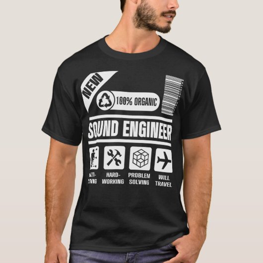 Studio Audio Engineer Travel Sound Guy Tech  T-Shirt (Vorderseite)