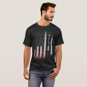 Studio Audio Engineer USA Flag Sound Typ Tech T-Shirt (Vorne ganz)