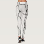 Studio auf der Straße Minimalistisches Muster Leggings (Rückseite)