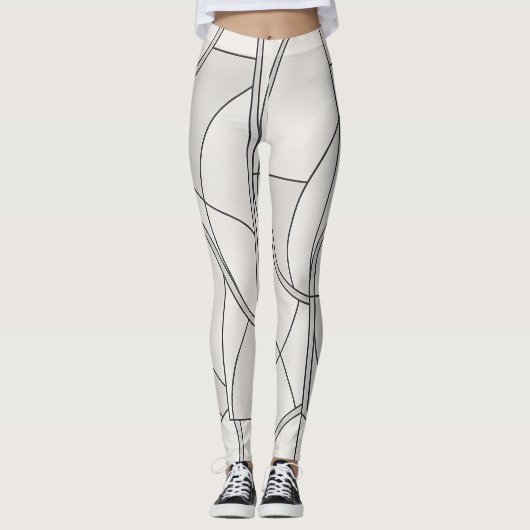 Studio auf der Straße Minimalistisches Muster Leggings (Vorderseite)