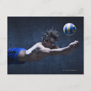 Studio-Aufnahme des Volleyballspielers 2 Postkarte