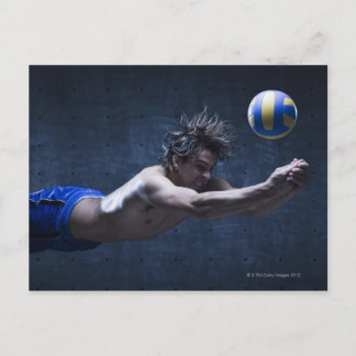 Studio-Aufnahme des Volleyballspielers 2 Postkarte
