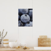 Studio-Aufnahme von Blaubeeren 2 Poster (Küche)