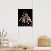 Studio-Aufnahme von Frau, die Yoga praktiziert. we Poster (Küche)