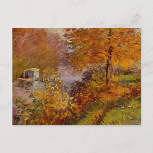 Studio Boat Autumn Claude Monet Postkarte (Vorderseite)