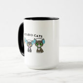 Studio Cats Zwei Tonaufnahmen Tasse (Vorderseite Links)