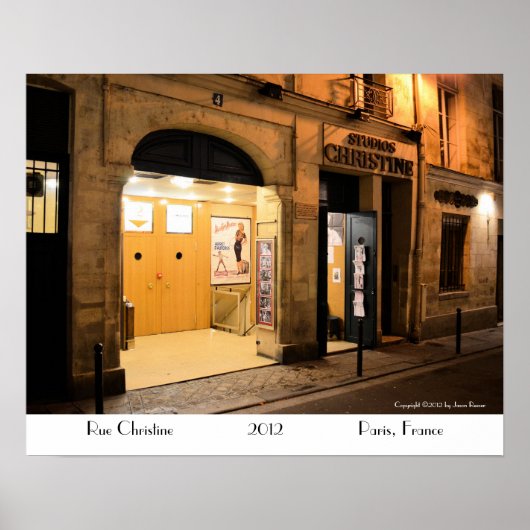 Studio Christine, Paris Frankreich Poster (Vorne)