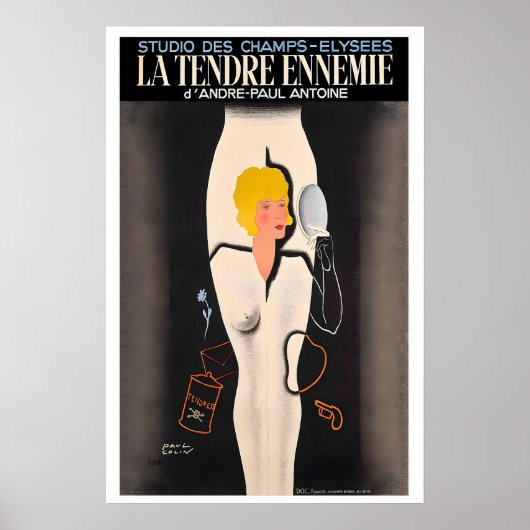 Studio des Champs-Élysées Der zärtliche Feind Vint Poster (Vorne)