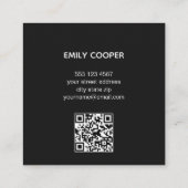 Studio für moderne Künstler Quadratische Visitenkarte (Rückseite)